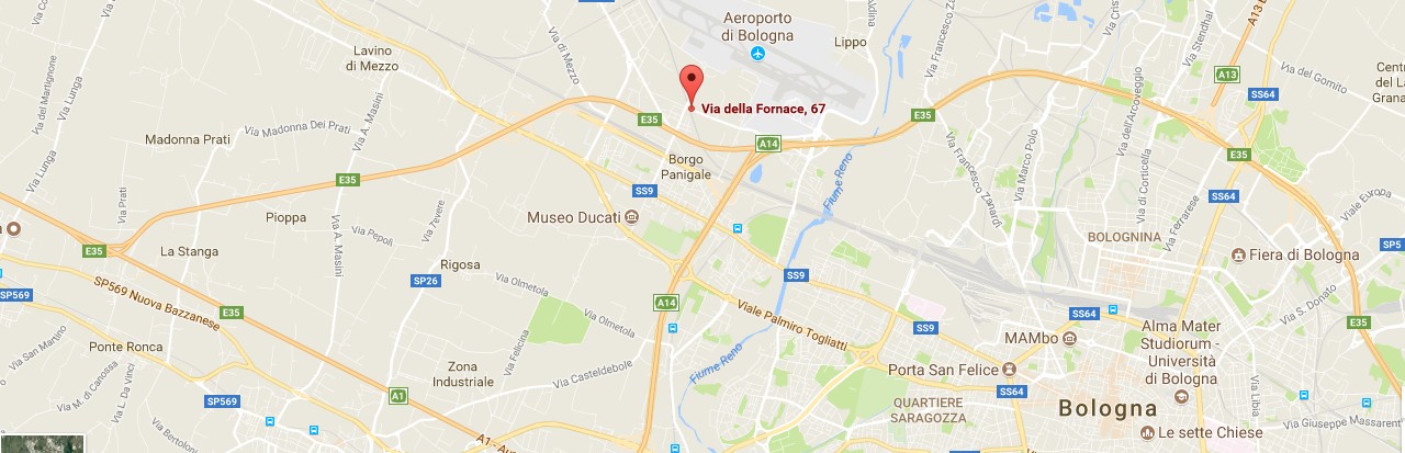 Mappa di Bologna e provincia, area servita per la pulizia dei pannelli